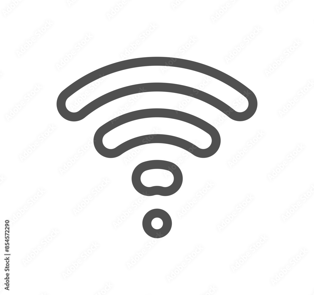Poster network related icon outline and linear vector.