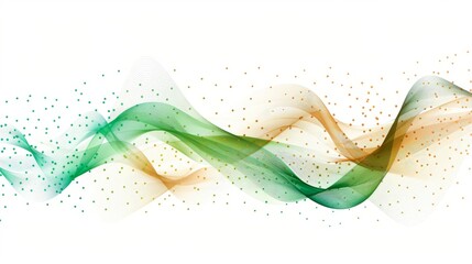 Abstract curves background. Smooth curves with gradients in black green brown colors. Captivating vector illustration.