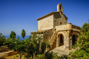 Miramar Monastery, oratory from 1877, Valldemossa, Sierra de Tramuntana, Mallorca, Spain.