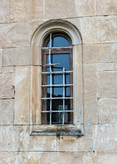 ancient window, stone building, view through the window