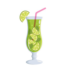 Lime and Mint Mojito Cocktail; Fresh Summer Cocktail Drink