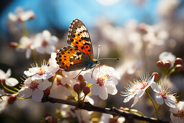 Obraz premium Created with generative AI image of green garden with flowers beautiful place for meditation