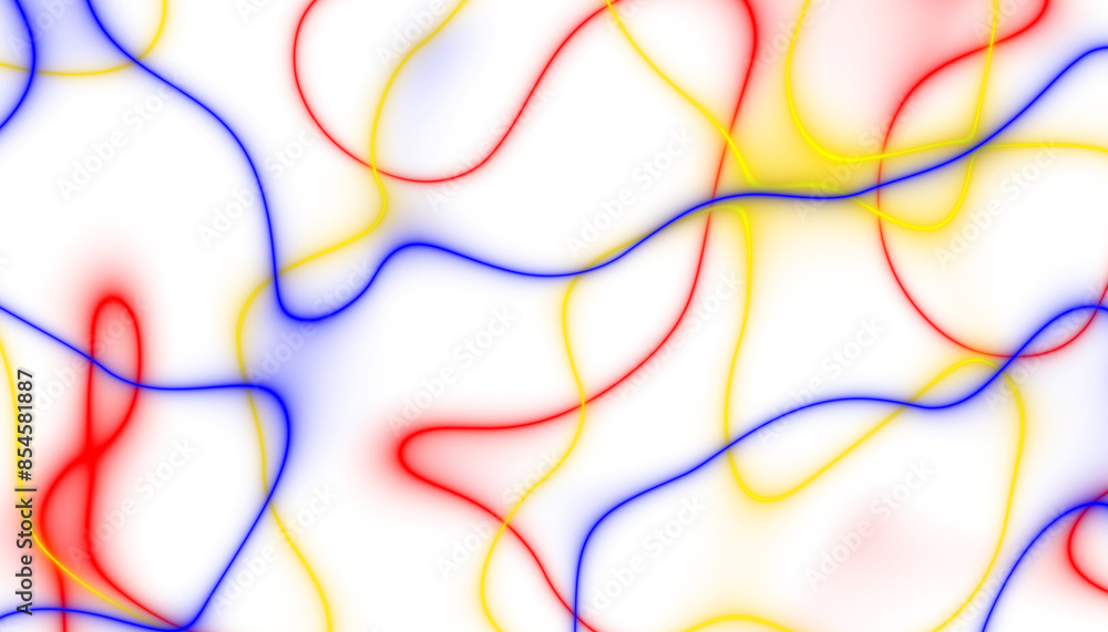 Poster abstract colorful spectrum thin linear abstract curved wavy wide pattern for background, wallpaper, 