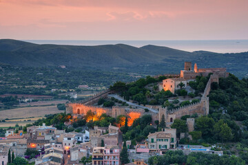 Naklejka premium Castle of Capdepera, 14th century. Capdepera. Mallorca.Balearic Islands. Spain.