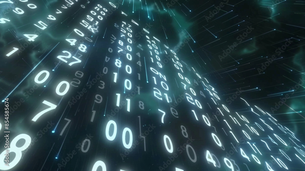 Poster binary code background