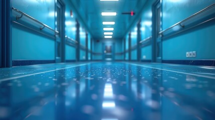 Abstract blur hospital and clinic interior for background 
