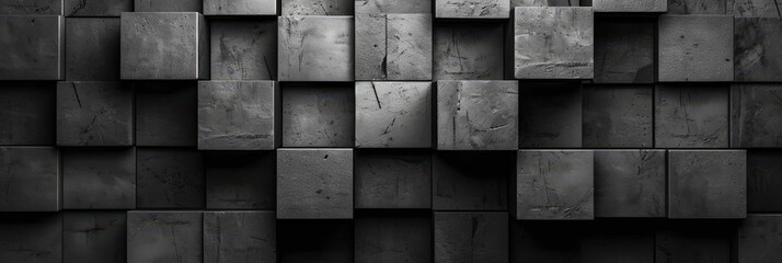 Abstract Gray Concrete Blocks