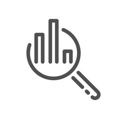 Graph related icon outline and linear vector.
