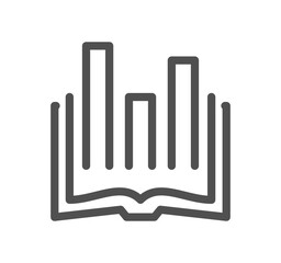 Graph related icon outline and linear vector.
