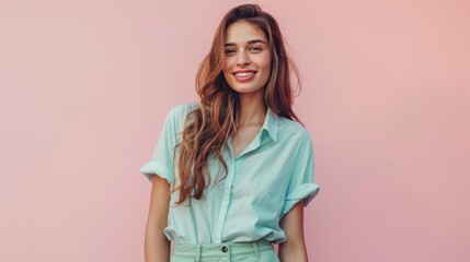 Obraz premium The cheerful young woman