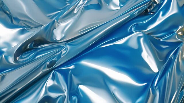 A bright plastic material with a reflective gloss mimicking the appearance of a mirror.