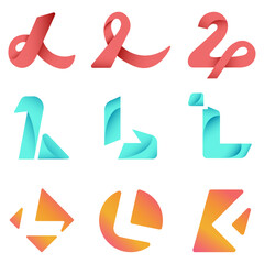 Vector Bundle Gradient L  Modern Logo