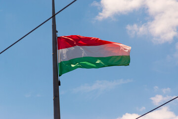 flag on blue sky