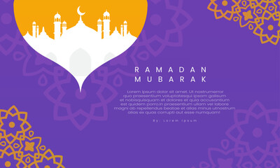 Template Flat Design Ramadan Banner Collection Concept