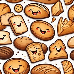 Smiling candy cookie background illustration