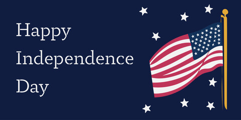 American Independence day poster, banner