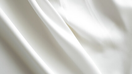 white silk fabric background copy space