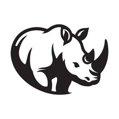 Rhinoceros Design, Animal Logo Design, Vector, Illustration