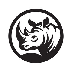 Rhinoceros Design, Animal Logo Design, Vector, Illustration