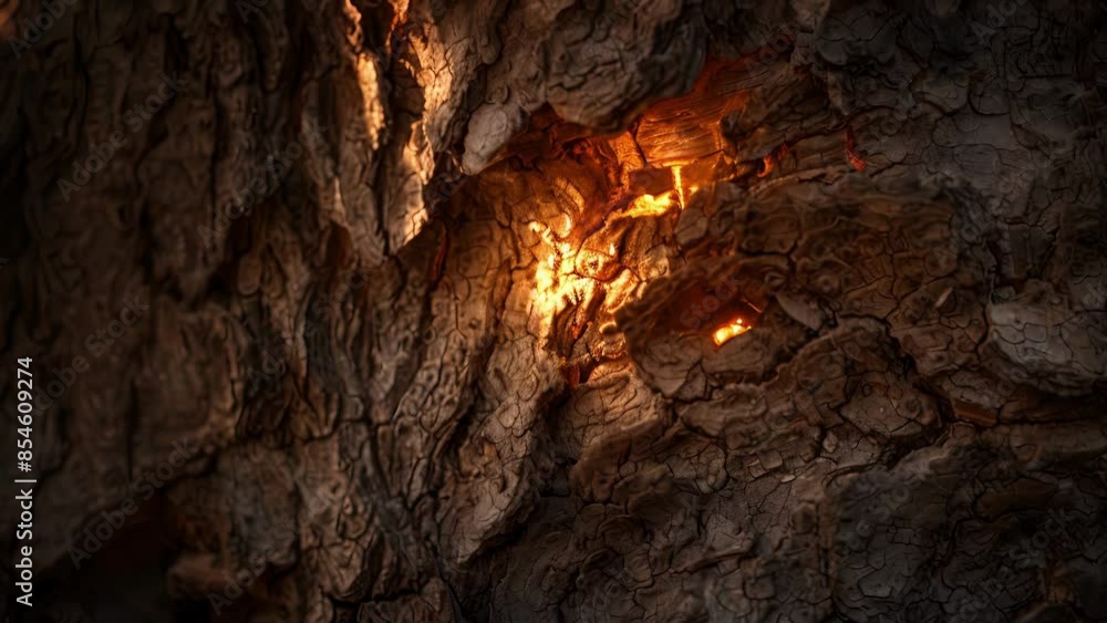 Poster the led lights are strategically p to highlight the intricate patterns of the trees bark revealing a