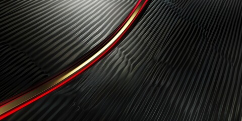 a carbon fiber background with one red and one gold line, 2:1, banner website, ads banner, landing page, industrial carbon  black wallpaper