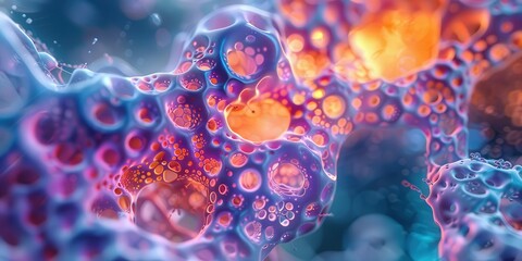 Abstract Colorful Swirling Organic Form