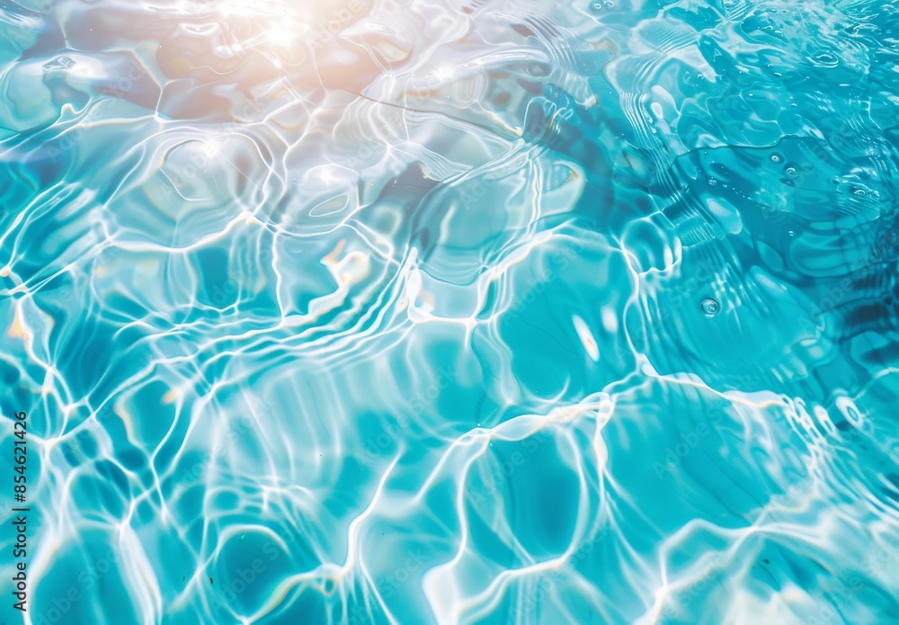 Poster the original is an original image in blue tint showing diverging circular waves on a water surface, 