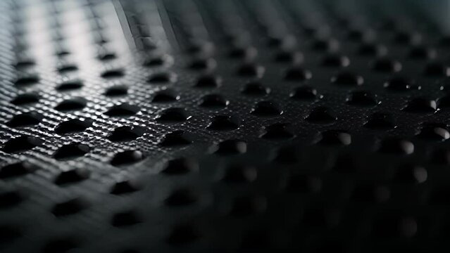 A zoomedin image of the tiny black pores tered across the surface of the battery pack allowing for efficient flow of ions.