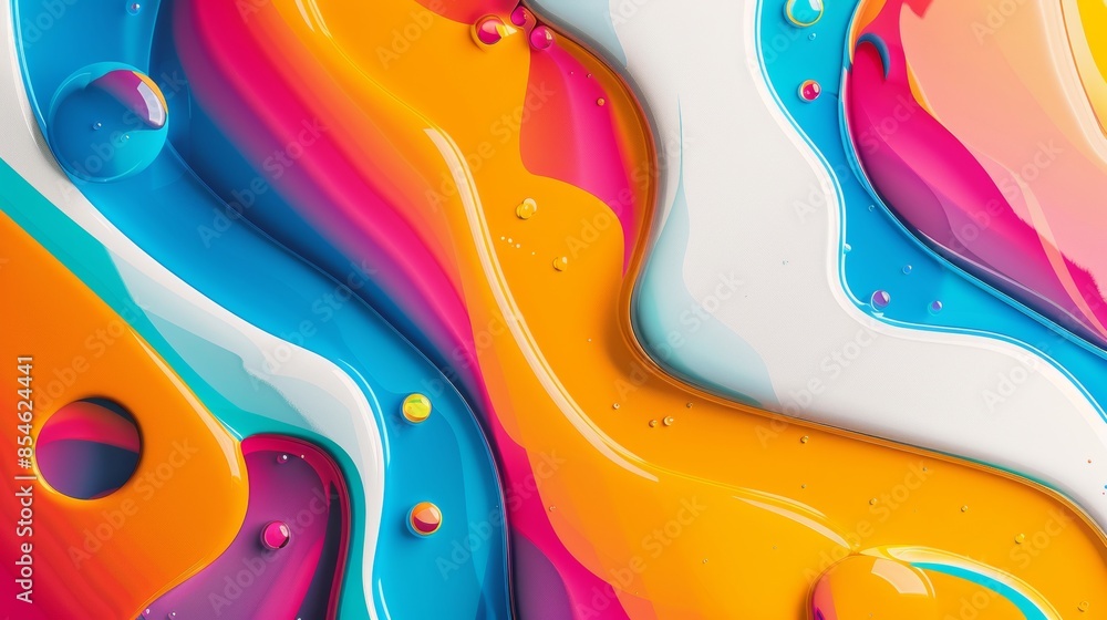 Poster background template with abstract pattern in colors. illustration template for summer.