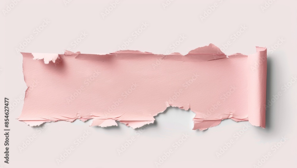 Poster paper that is rectangular and torn, ideal for use in presentation layouts.