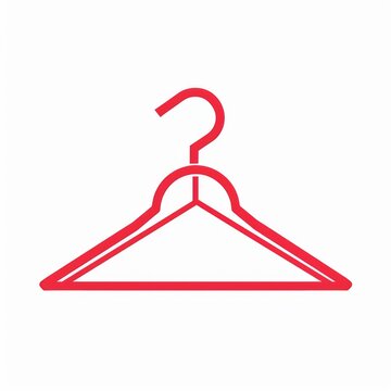 recommend clip art: Flat modern of empty wooden hanger, cartoon household accessory for storage, wardrobe isolated on white