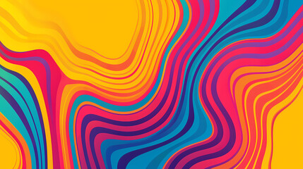 Obraz premium Colorful lines in the center of the optical illusion pattern