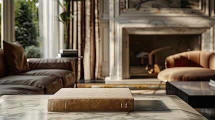 Elegant Living Room Book | Billboard mockup | Landscape mockup