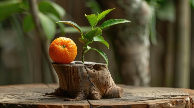 The Calamondin Orange Grown on Olive Wood