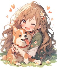 Beautiful woman showing love to her pet conveys warmth, connection, and kindness. It can be used in marketing. Pet product advertisements social media Campaigns and Charities Education and inspiration