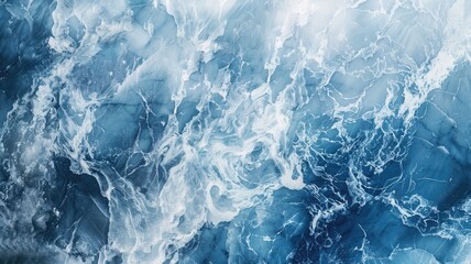 Obraz premium Marble wallpaper with intricate patterns in shades of blue and white.