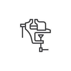 Bench Vise line icon