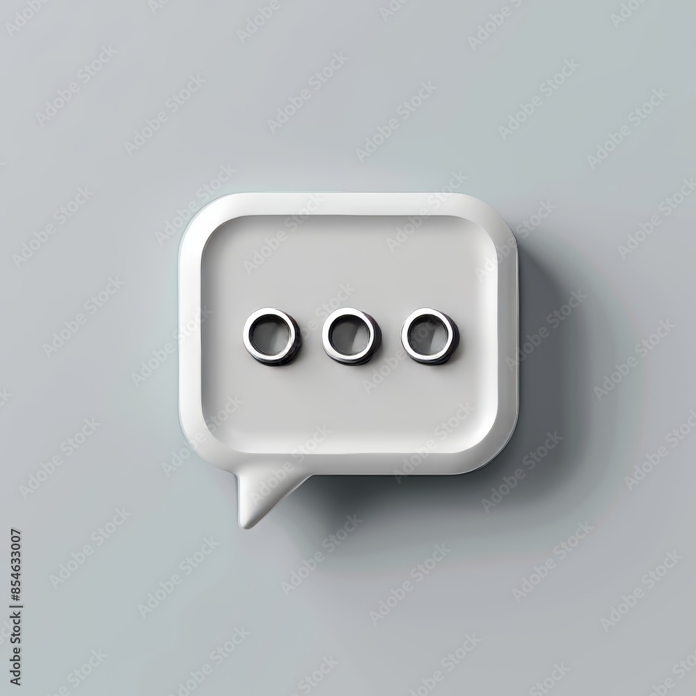 Poster isolated modern background with a 3d dialog bubble for messaging.