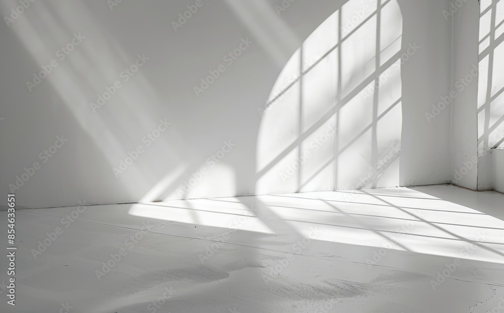Poster light gray background image with minimalist light and shadow design for product presentations.
