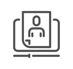 Headhunting related icon outline and linear vector.
