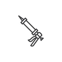 Caulking Gun line icon