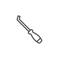 Pry Bar Tool line icon