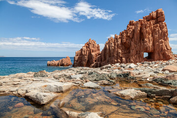 red rocks Arbatax popular tourists destination Sardinia