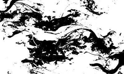 Obraz premium Grunge detailed black abstract texture. Stripes, veins. Vector background..worn surface