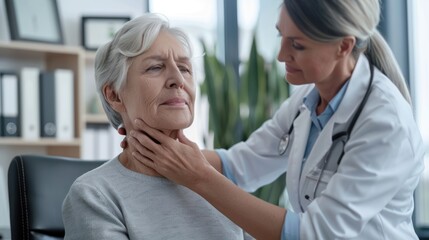 Obraz premium A Doctor doing physical therapy on female patient at physical therapy clinic