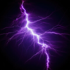 Vibrant Purple Lightning Strikes Creating a Mesmerizing Electric Storm