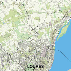 Fototapeta premium Loures, Portugal map poster art