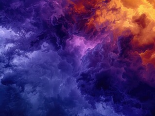 Obraz premium A bright and colorful sky with purple and orange clouds