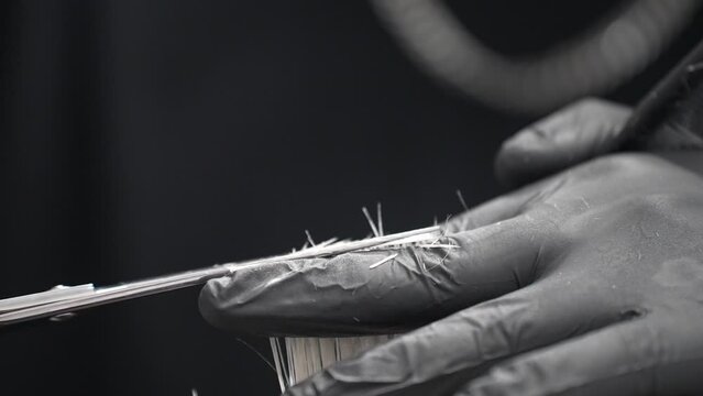 Detail of Barber's Work 4k Detail 
