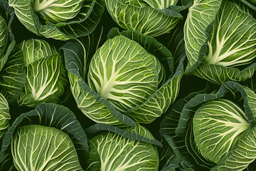 Fototapeta premium close up shot, plant in the forest garden, green cabbage pattern background textured, micro tropical nature background